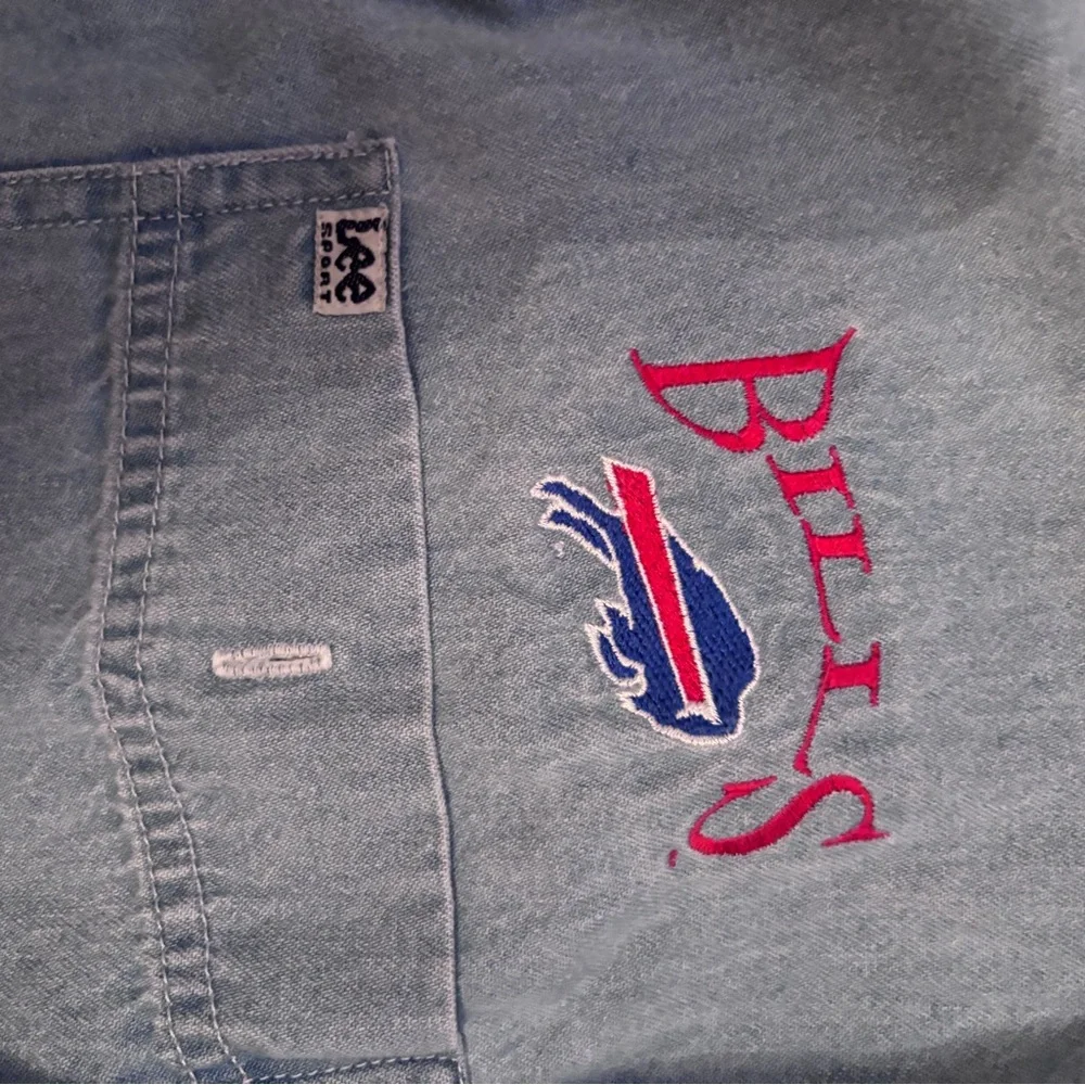 Lee Denim Blue Casual Button-Down Shirt - Picture 2 of 3